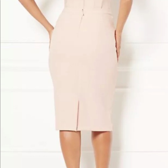 Eva Mendes Collection Elegant Classy Pencil Skirt Size 2 “Fuzzy Peach” - Picture 2 of 3